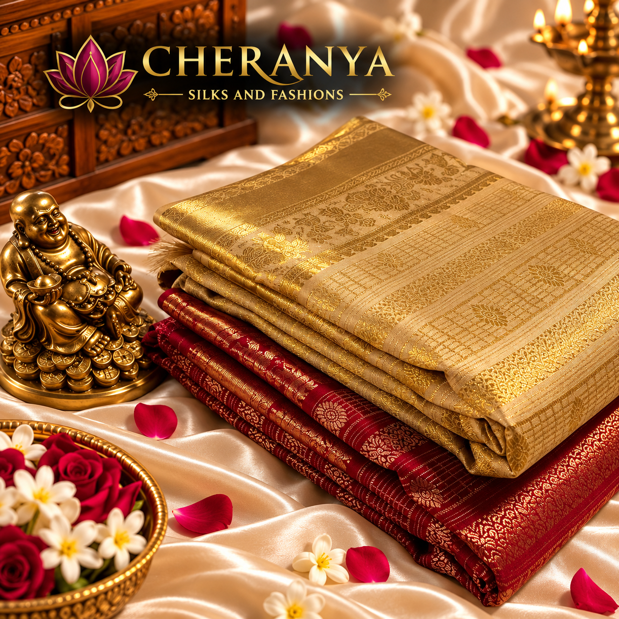 Cheranya Silks Golden Tradition — Kanjeevaram Silks
